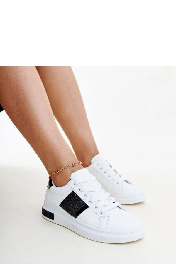 White Sport Shoes.Fabric and Heel Height