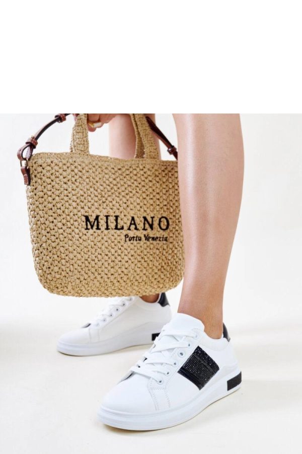 White Sport Shoes.Fabric and Heel Height