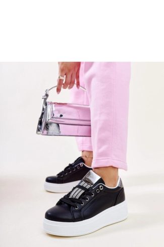 Black Sport Shoes in Women`s Athletic Shoes, Trainers, Sneakers with Fabric and Heel Height