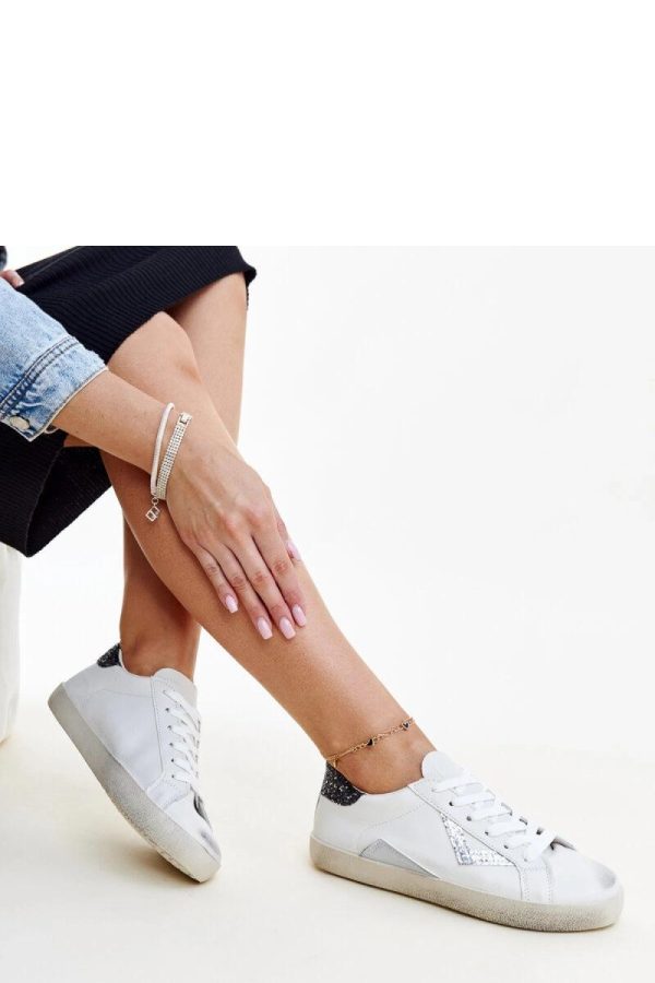 White Sneakers.Fabric and Heel Height