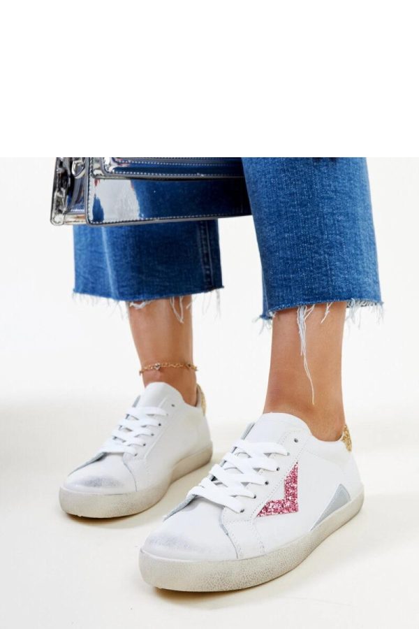 White Sneakers in Women`s Athletic Shoes, Trainers, Sneakers with Fabric and Heel Height
