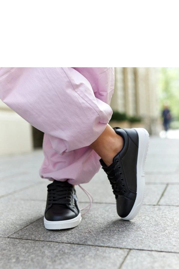 Black Sport Shoes..Fabric and Heel Height