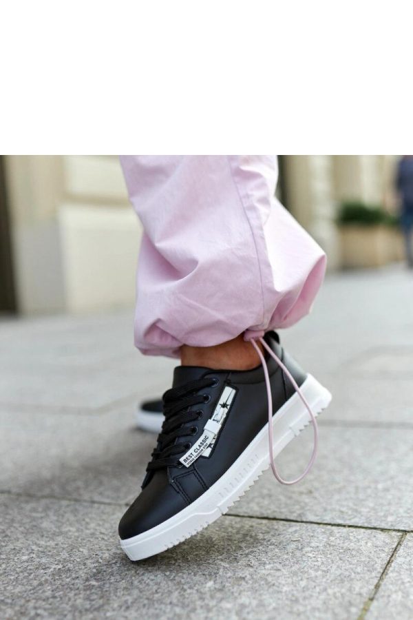 Black Sport Shoes..Fabric and Heel Height