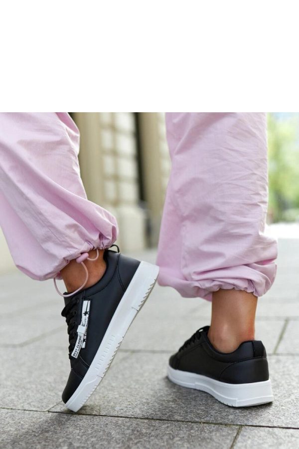 Black Sport Shoes..Fabric and Heel Height