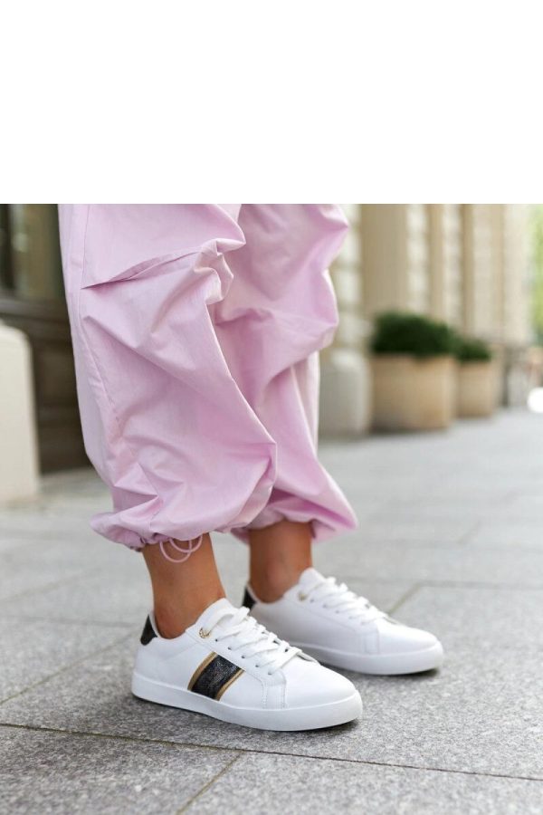 White Sport Shoes..Fabric and Heel Height