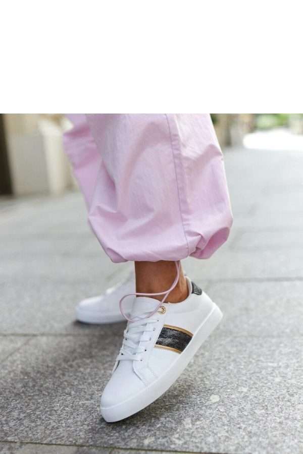 White Sport Shoes..Fabric and Heel Height