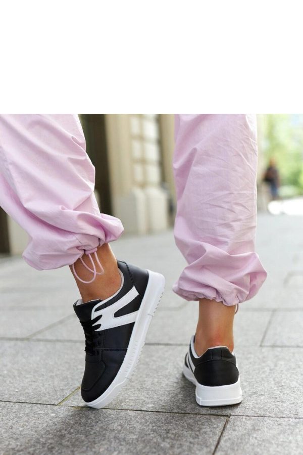 Black Sport Shoes in Women`s Athletic Shoes, Trainers, Sneakers with Fabric and Heel Height