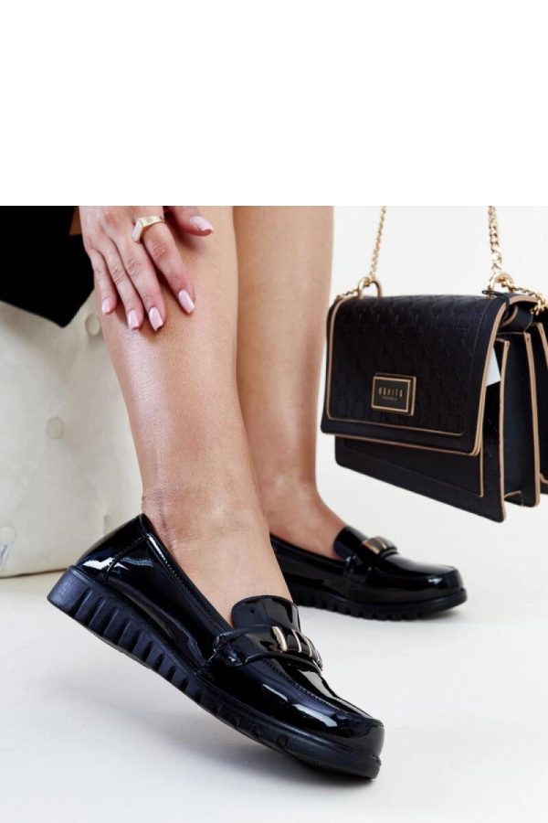 Black Mocassin in Moccasins, Loafers with Fabric and Heel Height