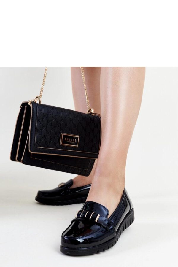 Black Mocassin in Moccasins, Loafers with Fabric and Heel Height