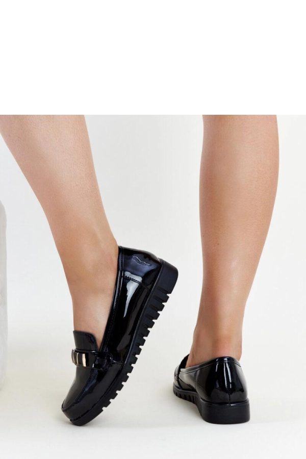 Black Mocassin in Moccasins, Loafers with Fabric and Heel Height