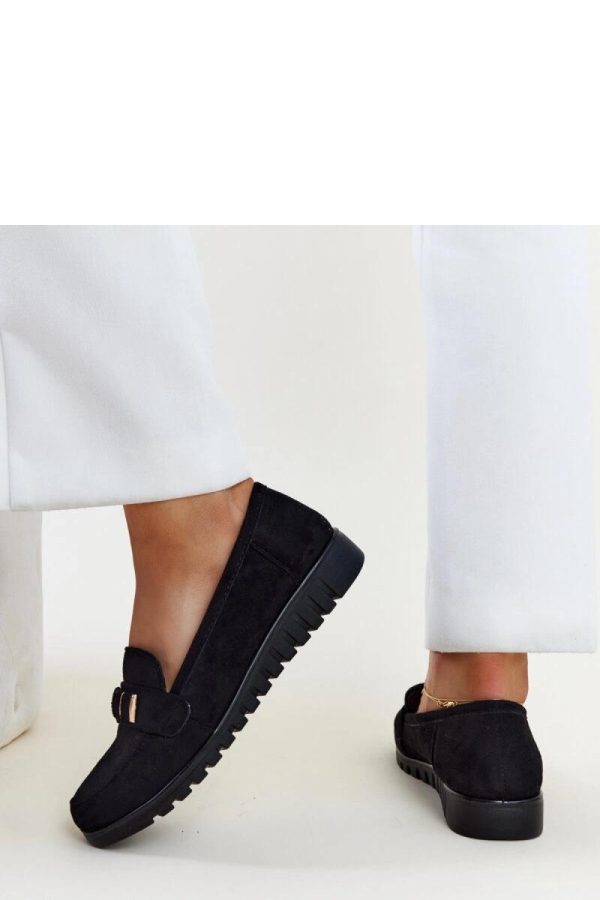 Black Mocassin in Moccasins, Loafers with Fabric and Heel Height