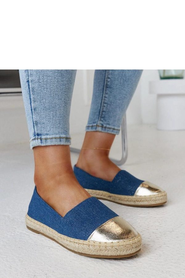 Blue Espadrille..Fabric and Heel Height
