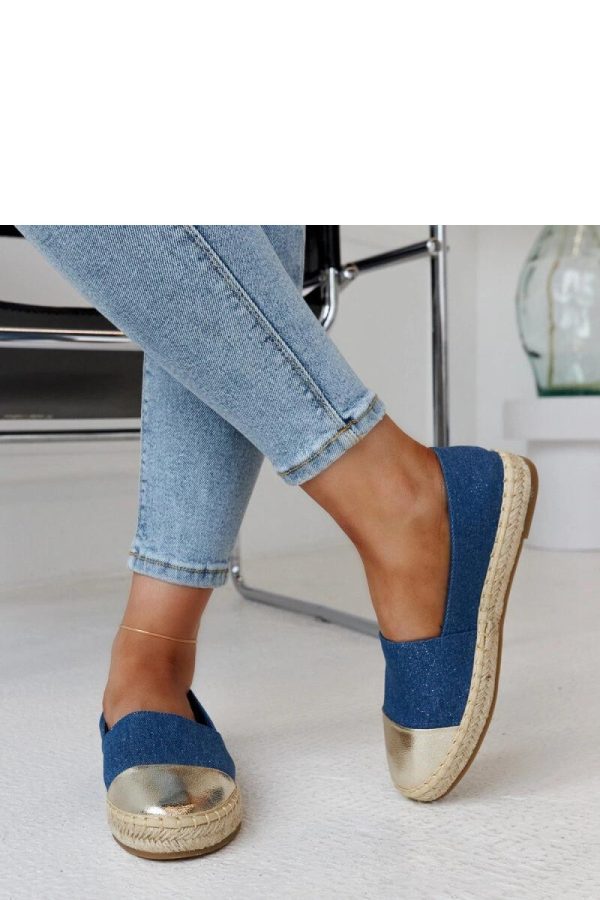Blue Espadrille..Fabric and Heel Height