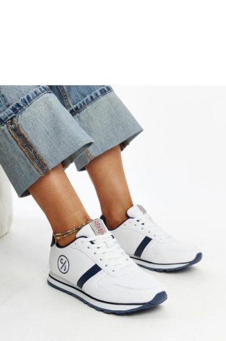 1060645 White Sport Shoes in Women`s Athletic Shoes, Trainers, Sneakers with Fabric and Heel Height