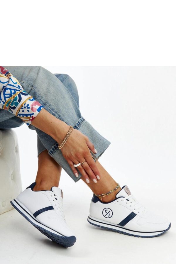 White Sport Shoes in Women`s Athletic Shoes, Trainers, Sneakers with Fabric and Heel Height