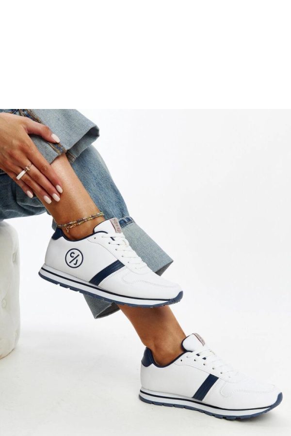 White Sport Shoes in Women`s Athletic Shoes, Trainers, Sneakers with Fabric and Heel Height