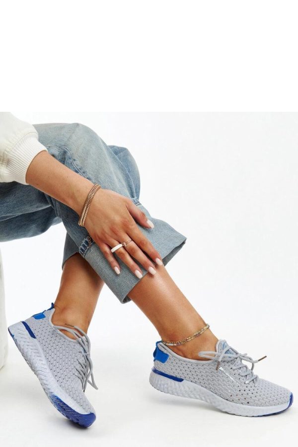 Grey Sport Shoes in Women`s Athletic Shoes, Trainers, Sneakers with Fabric and Heel Height