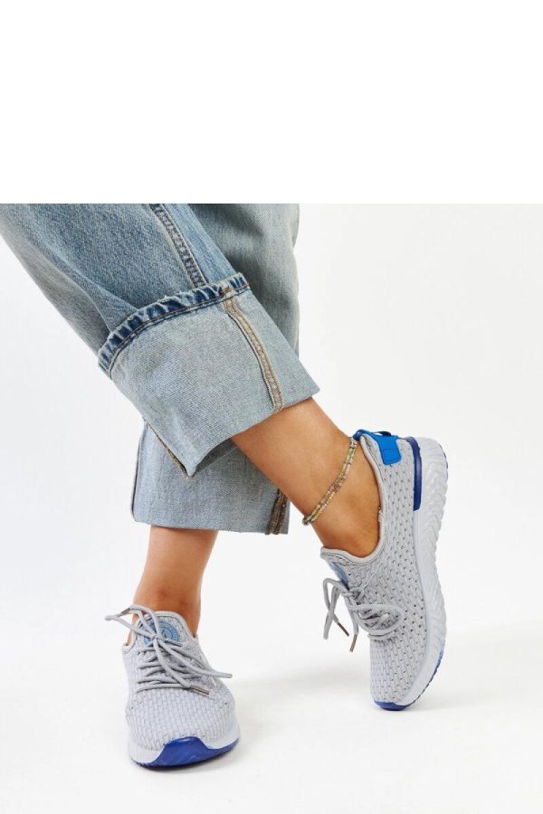 Grey Sport Shoes in Women`s Athletic Shoes, Trainers, Sneakers with Fabric and Heel Height