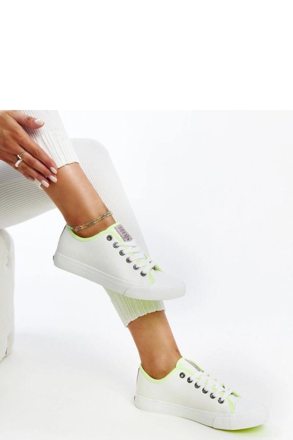 White Sneakers in Women`s Athletic Shoes, Trainers, Sneakers with Fabric and Heel Height