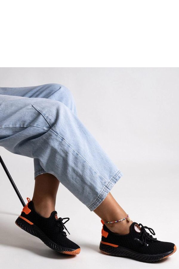 Black Sport Shoes in Women`s Athletic Shoes, Trainers, Sneakers with Fabric and Heel Height