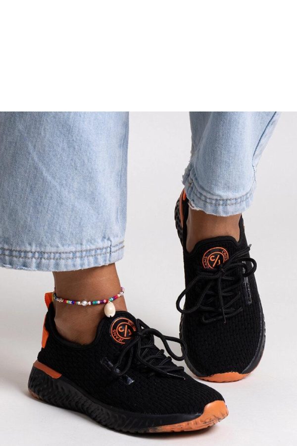 Black Sport Shoes in Women`s Athletic Shoes, Trainers, Sneakers with Fabric and Heel Height