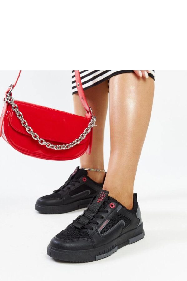 Black Sport Shoes..Heel Height