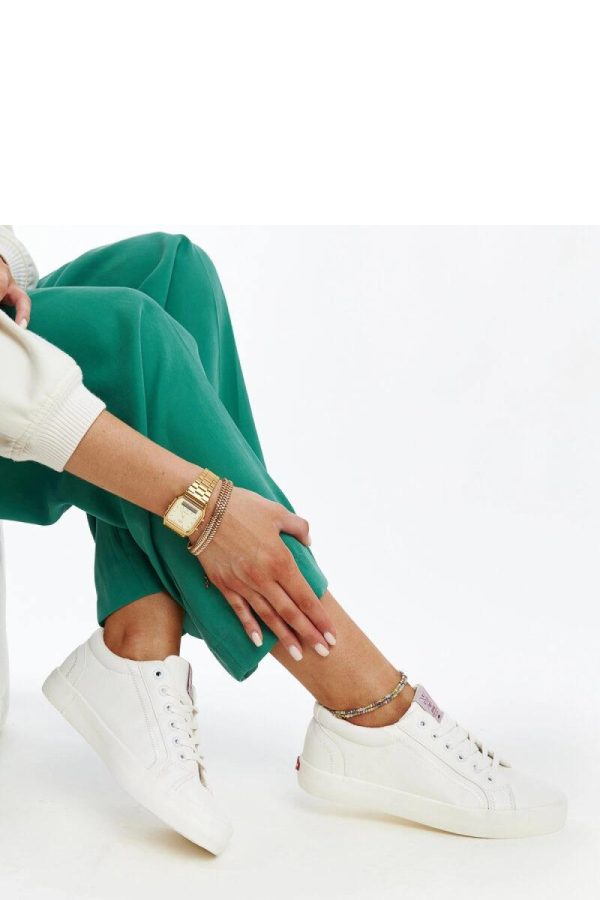 White Sneakers..Fabric and Heel Height
