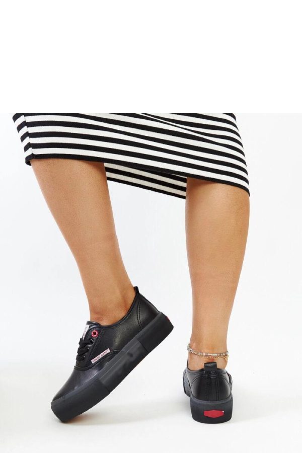 Black Sneakers in Women`s Athletic Shoes, Trainers, Sneakers with Fabric and Heel Height