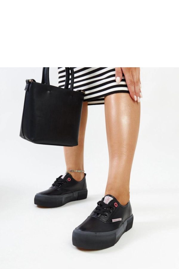 Black Sneakers in Women`s Athletic Shoes, Trainers, Sneakers with Fabric and Heel Height