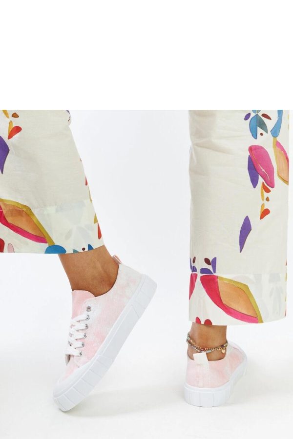 Pink Sneakers.Fabric and Heel Height
