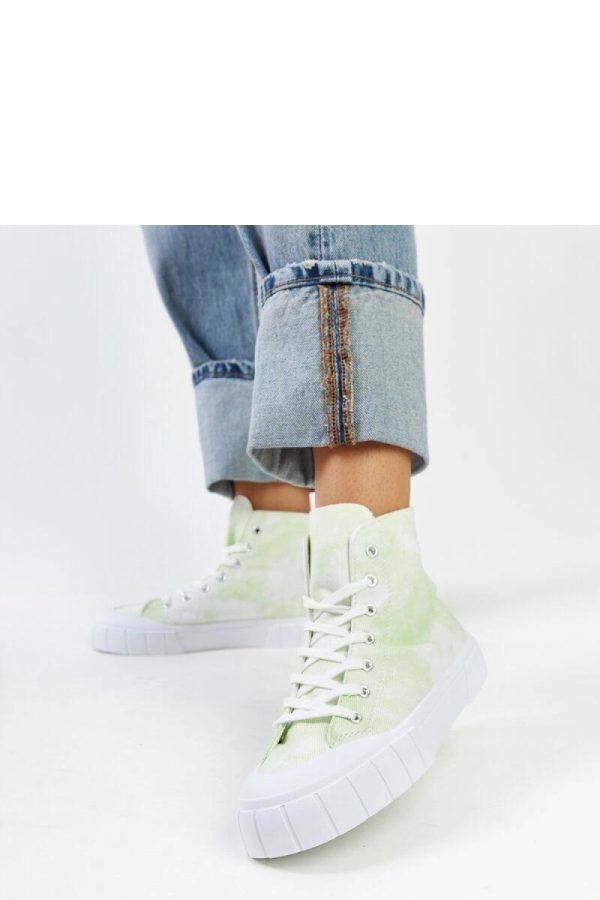 Green Sneakers....Fabric and Heel Height