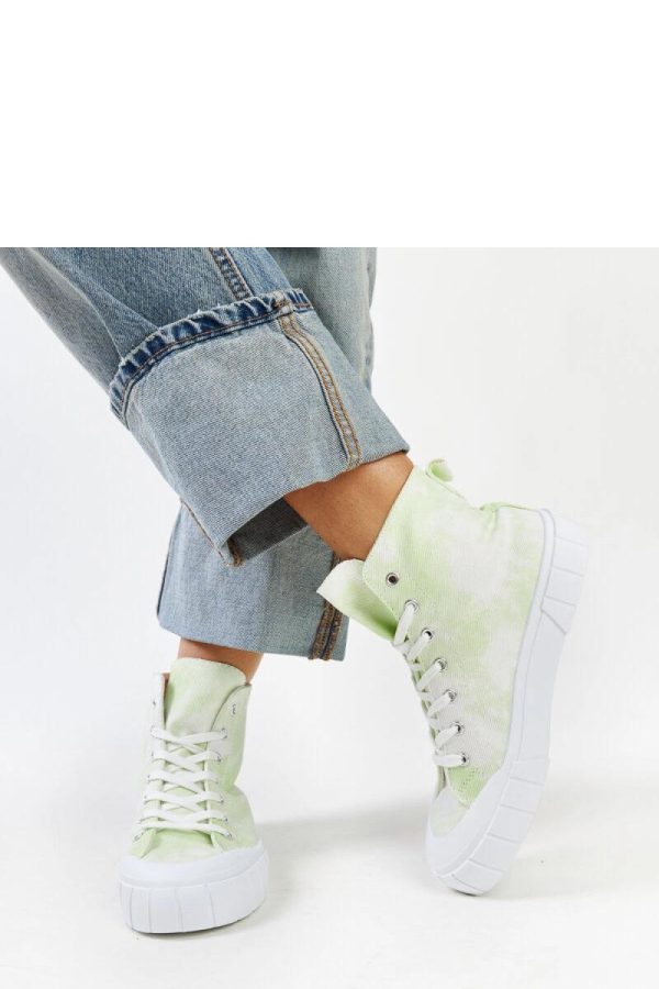 Green Sneakers....Fabric and Heel Height
