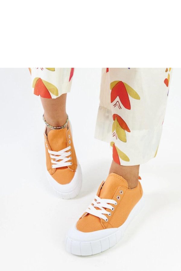 Orange Sneakers.Fabric and Heel Height