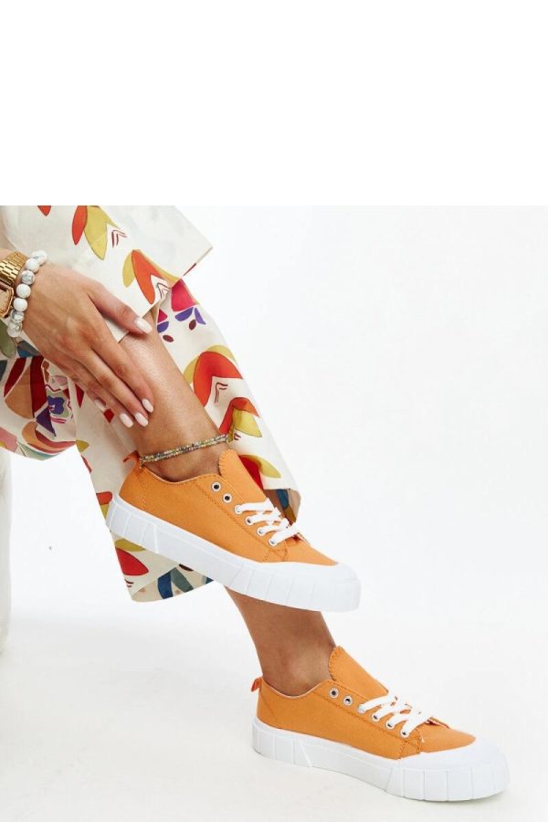 Orange Sneakers.Fabric and Heel Height