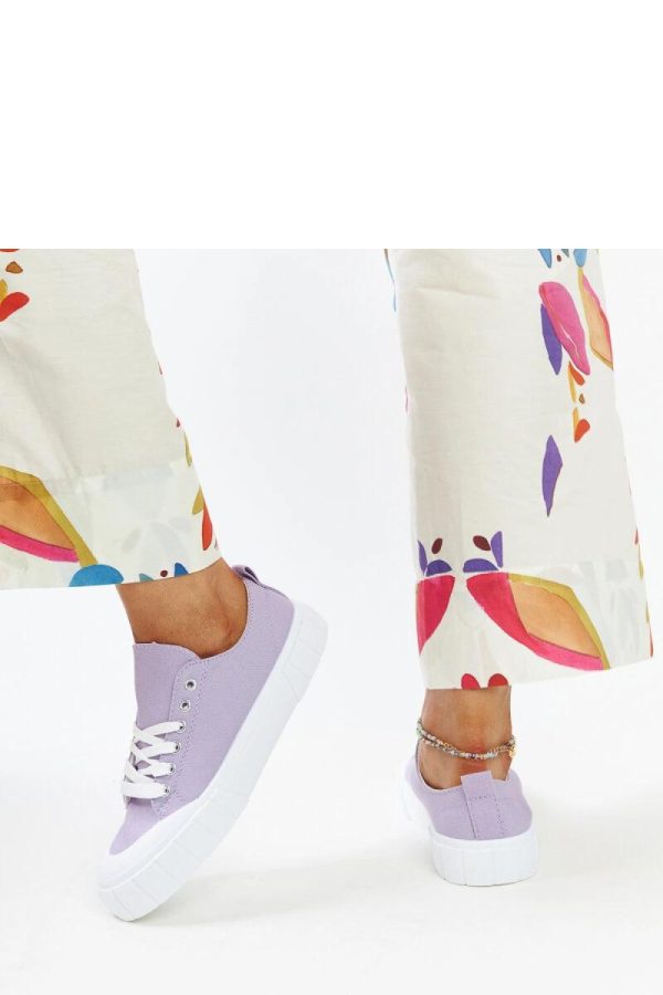 Violet Sneakers...Fabric and Heel Height