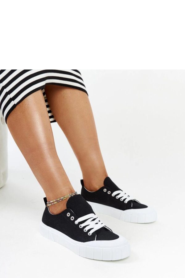 Black Sneakers.Fabric and Heel Height