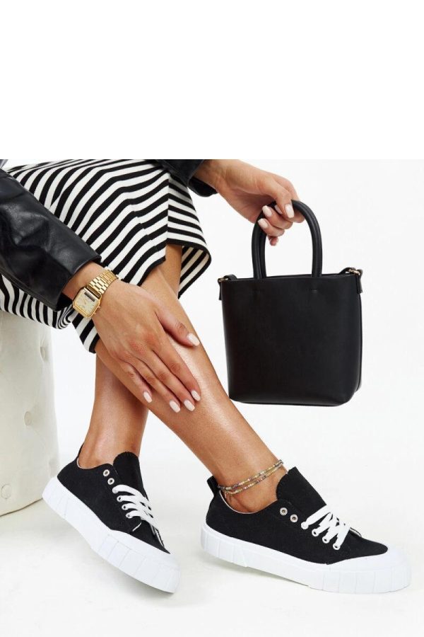 Black Sneakers.Fabric and Heel Height