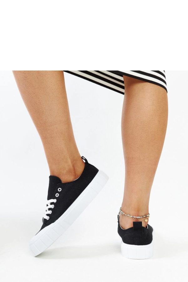 Black Sneakers.Fabric and Heel Height
