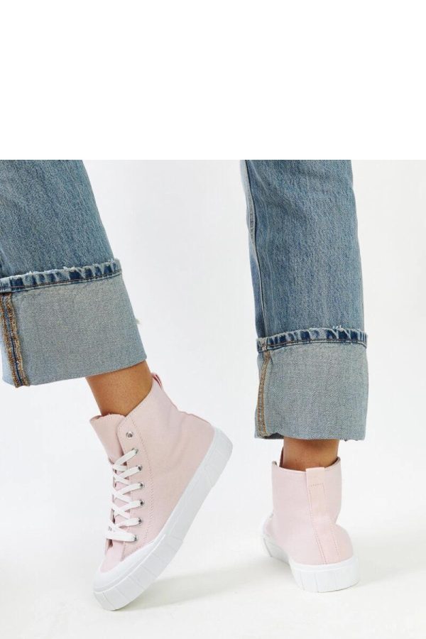 Pink Sneakers....Fabric and Heel Height