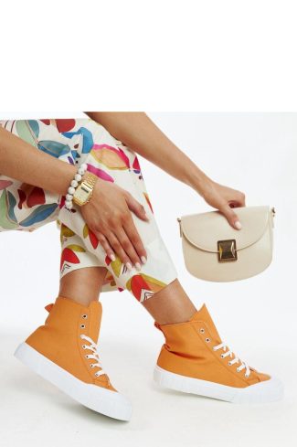Orange Sneakers....Fabric and Heel Height