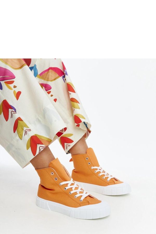 Orange Sneakers....Fabric and Heel Height