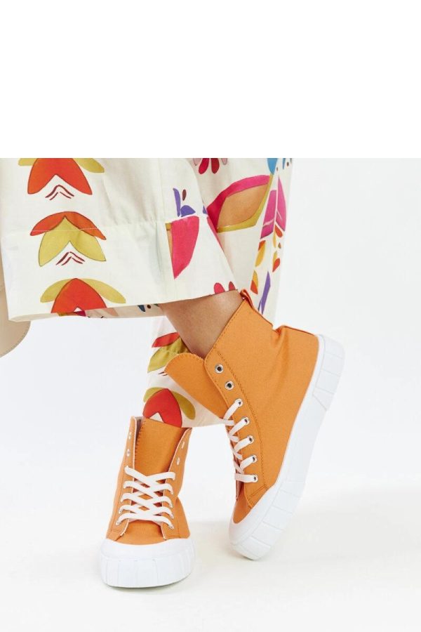 Orange Sneakers....Fabric and Heel Height