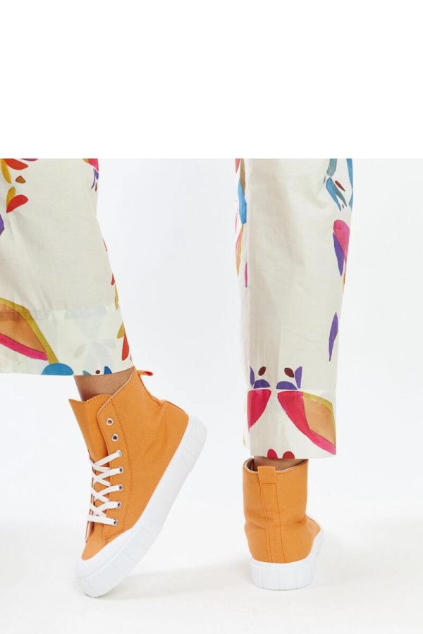 Orange Sneakers....Fabric and Heel Height