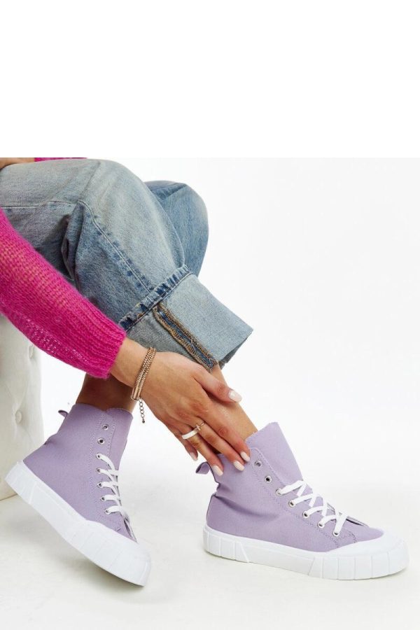 Violet Sneakers in Women`s Athletic Shoes, Trainers, Sneakers with Fabric and Heel Height