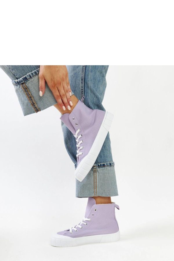 Violet Sneakers in Women`s Athletic Shoes, Trainers, Sneakers with Fabric and Heel Height
