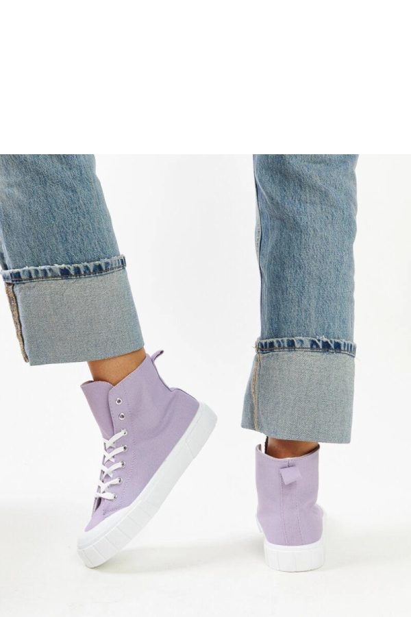 Violet Sneakers in Women`s Athletic Shoes, Trainers, Sneakers with Fabric and Heel Height