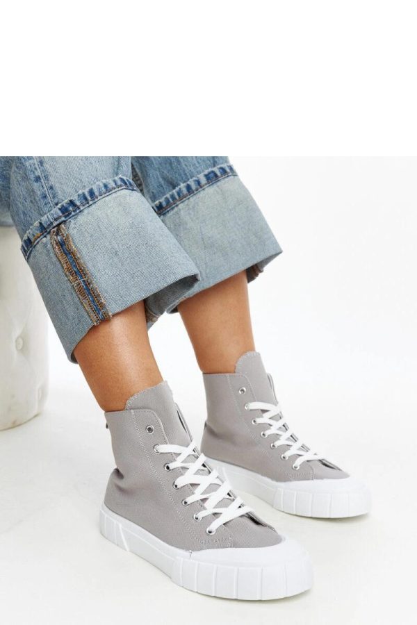 Grey Sneakers.Fabric and Heel Height