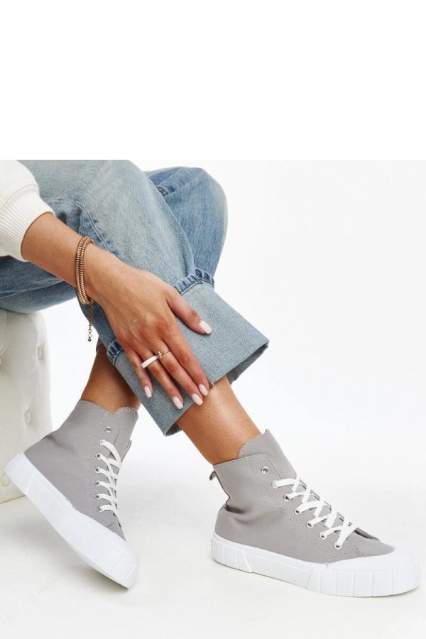 Grey Sneakers.Fabric and Heel Height