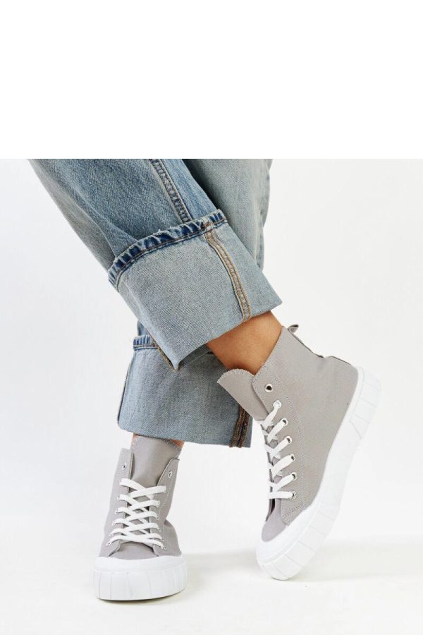 Grey Sneakers.Fabric and Heel Height