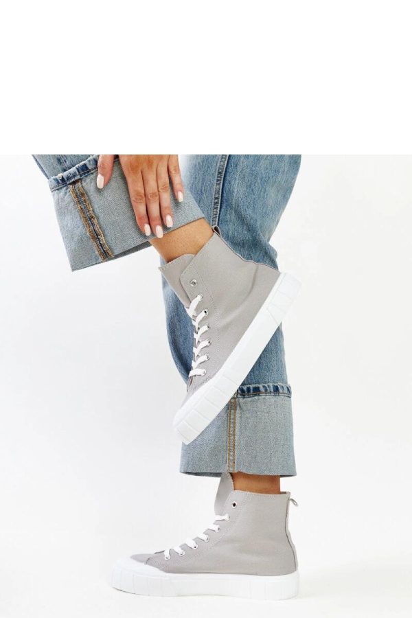 Grey Sneakers.Fabric and Heel Height
